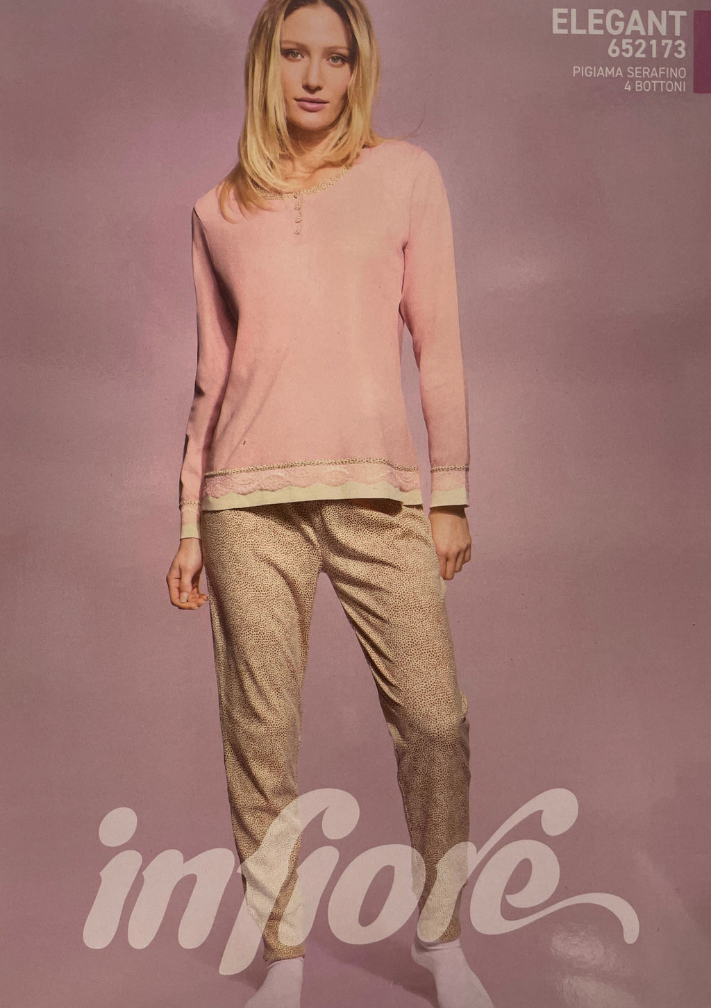 Infiore Infiore Pigiama Donna Manica Lunga in Caldo – Megastore