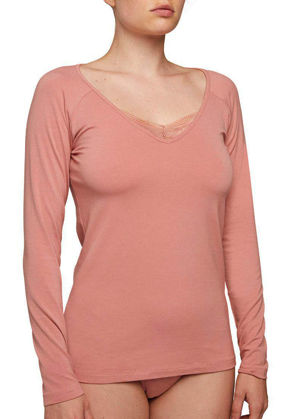 LONG SLEEVE T-SHIRT 19257 - ALMOND CORAL / S - MAGLIERIA & 