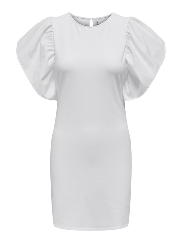 ONLSOFFY S/S MIX DRESS JRS 15320337 - Bright White / L-