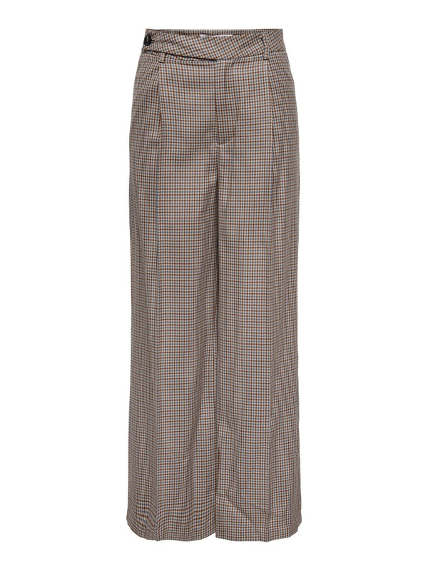 OPMNANTES HW WIDE CHECK PANT TLR 15272058 - Silver Mink / 