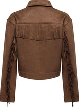 ONLYLVA L/S FAUX SUEDE FRILL JACKET PNT 15373600