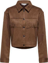 ONLYLVA L/S FAUX SUEDE FRILL JACKET PNT 15373600