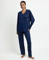 PIJAMA CUELLO PICO LUXURY PEARL C 64605-0