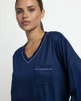 PIJAMA CUELLO PICO LUXURY PEARL C 64605-0