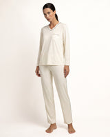 PIJAMA CUELLO PICO LUXURY PEARL C 64605-0