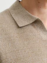JJEGEORGE KNIT SPLIT NECK SS SN 12307314