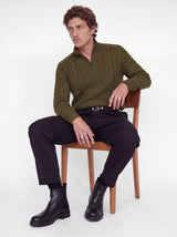 JPRBLUCALLUM CABLE KNIT HALF ZIP 12299947