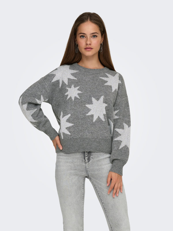 ONLROSIE LS O-NECK GLITTER KNT 15328250