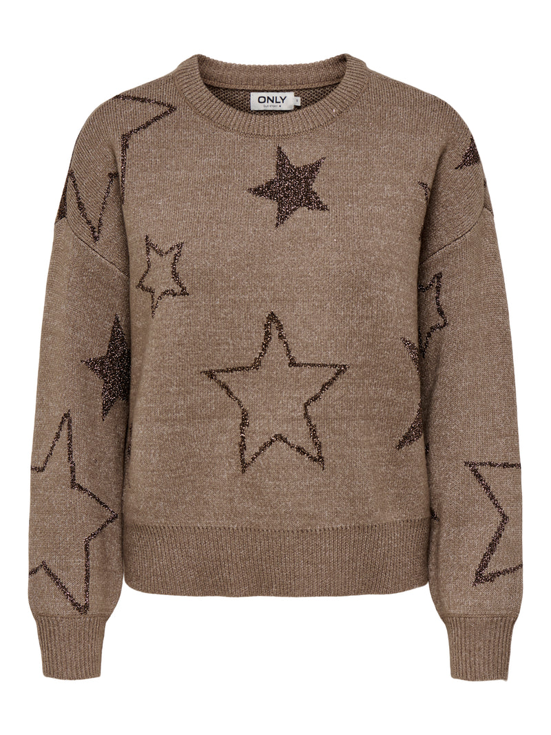 ONLROSIE LS O-NECK GLITTER KNT 15328250