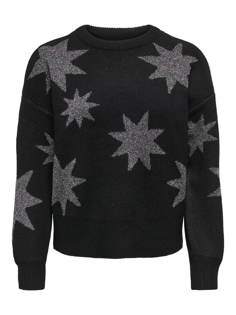 ONLROSIE LS O-NECK GLITTER KNT 15328250