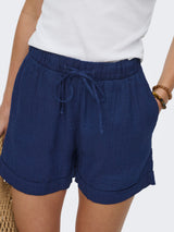 ONLLEONI SEERSUCKER PULL UP SHORTS WVN 15367288