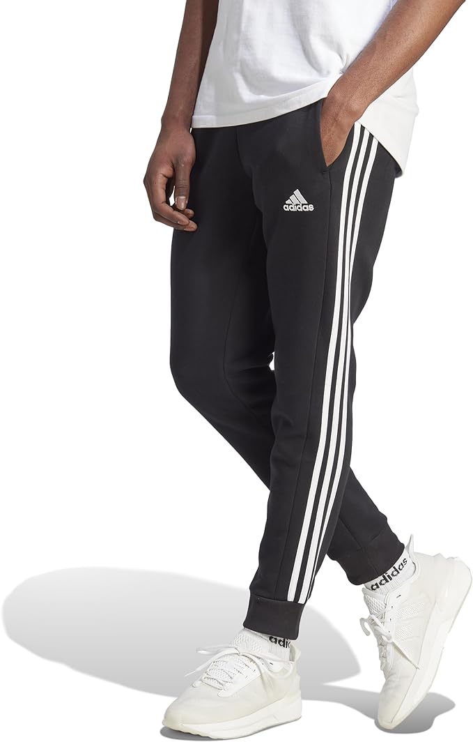 adidas - Essentials Fleece 3-Stripes Tapered Cuff Pantaloni