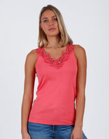 CAMISETA ESCOTE GUIPUR 43485-0 - T-SHIRT & TOP DONNA