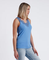 CAMISETA ESCOTE GUIPUR 43485-0 - T-SHIRT & TOP DONNA