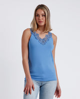 CAMISETA ESCOTE GUIPUR 43485-0 - T-SHIRT & TOP DONNA