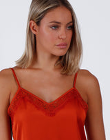 CAMISETA PUNTILLA ESCOTE 43491 - CALDERA / S - T-SHIRT & TOP