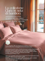 BIANCALUNA | Coppia Federe Letto in Seta di Bamboo CLARA