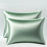 BIANCALUNA | Coppia Federe Letto in Seta di Bamboo CLARA