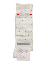 Calza lunga in caldo cotone art. GL21503 - 23/25 / Bianco - 