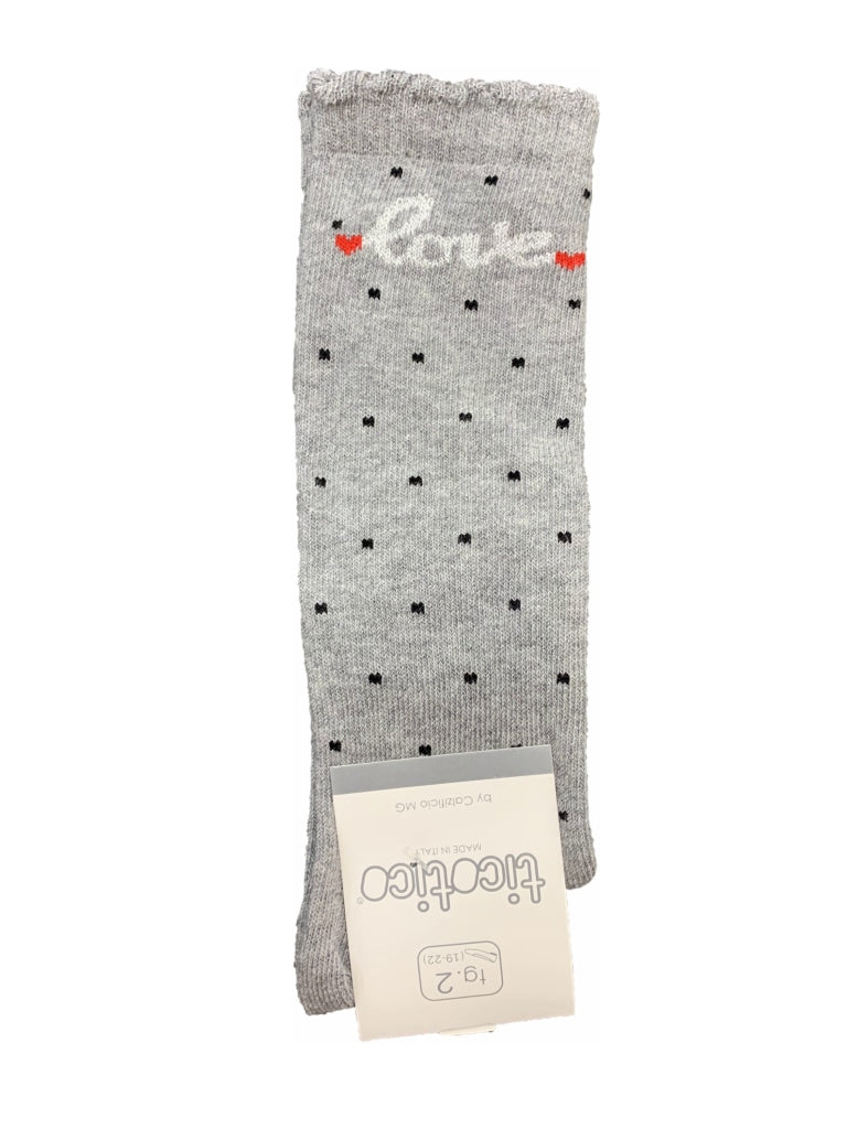 Calza lunga in caldo cotone art. GL21503 - 23/25 / Grigio - 