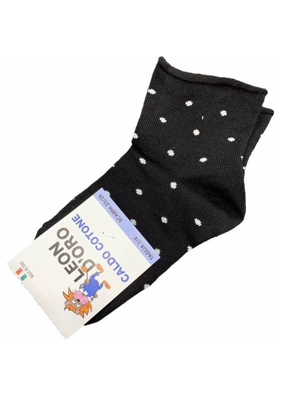 Calzino Bimba in Caldo Cotone ART. 052 - 23/28 / Nero/Bianco