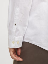 Camicia in Misto Lino manica lunga e Bottoncini 12182486 -