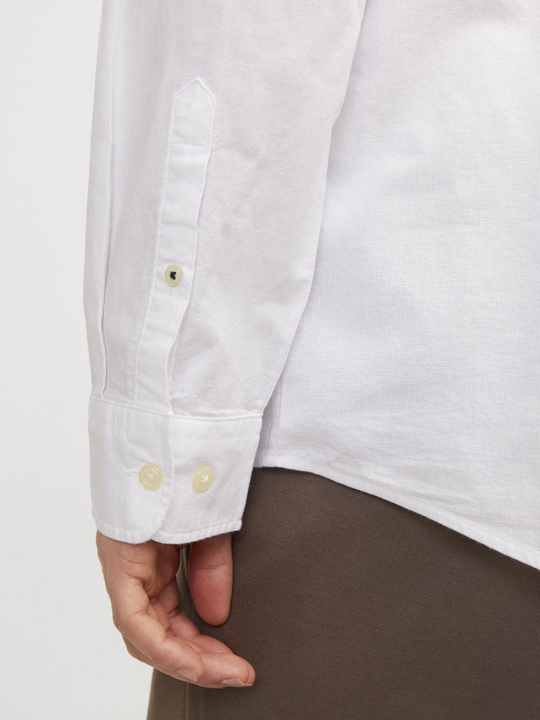 Camicia in Misto Lino manica lunga e Bottoncini 12182486 -