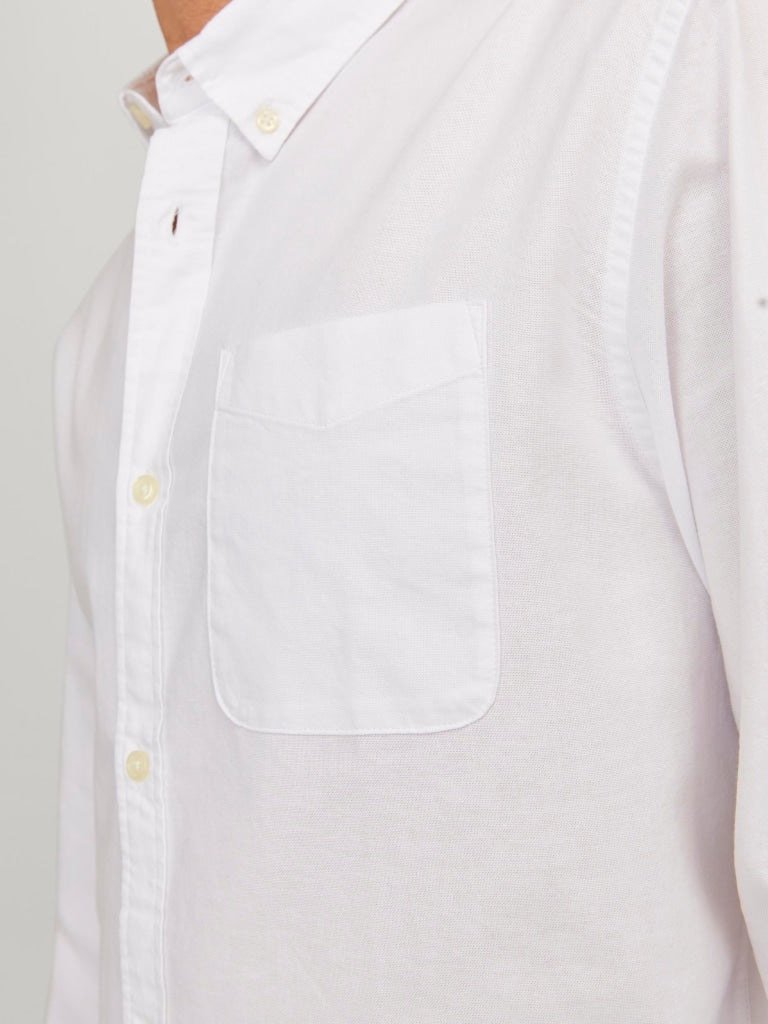 Camicia in Misto Lino manica lunga e Bottoncini 12182486 -