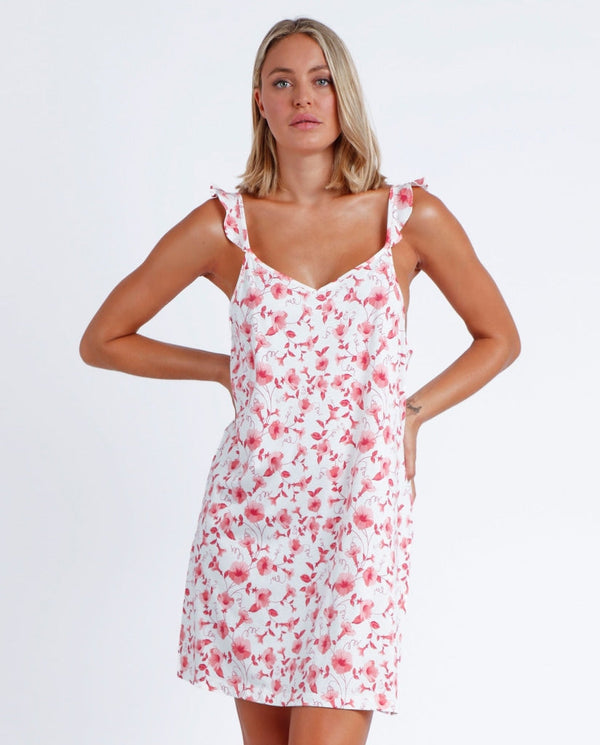 CAMISOLA TIRANTES MAKE UP FLOWERS 61157 - CORAL / S -