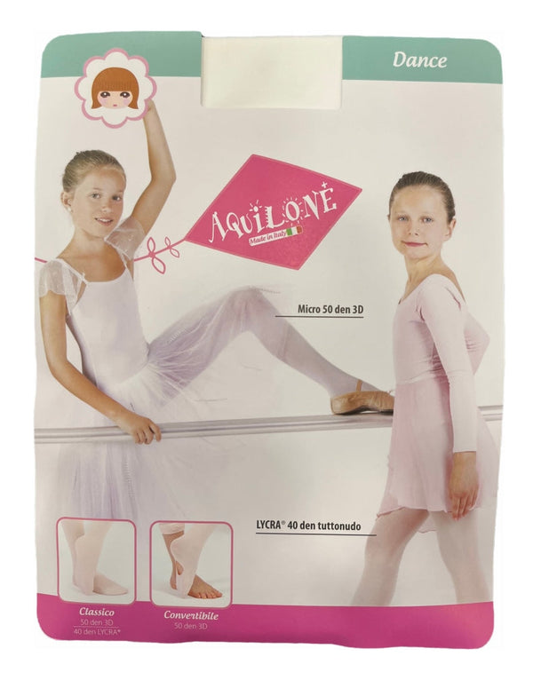 Collant DANCE microfibra vellutato e coprente per bambina e 