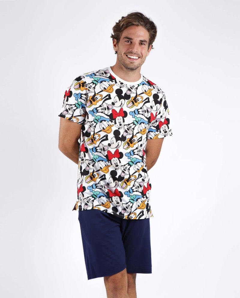 Disney Pigiama Uomo Manica Corta e Pantaloncino 55441 - 