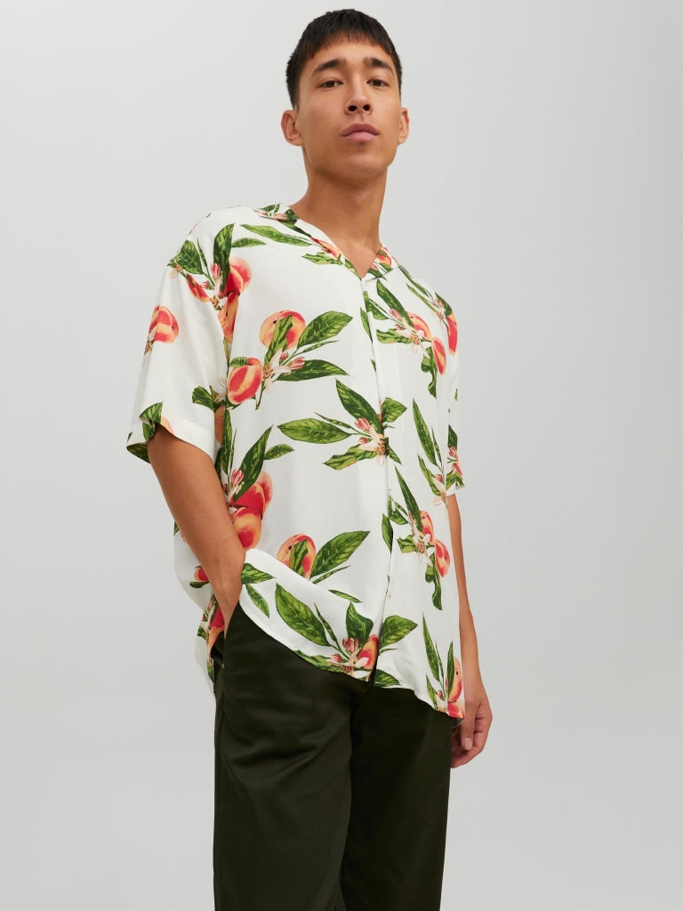 JORLUKE FLORES RESORT SHIRT SS SN 12227625 - CAMICIA UOMO