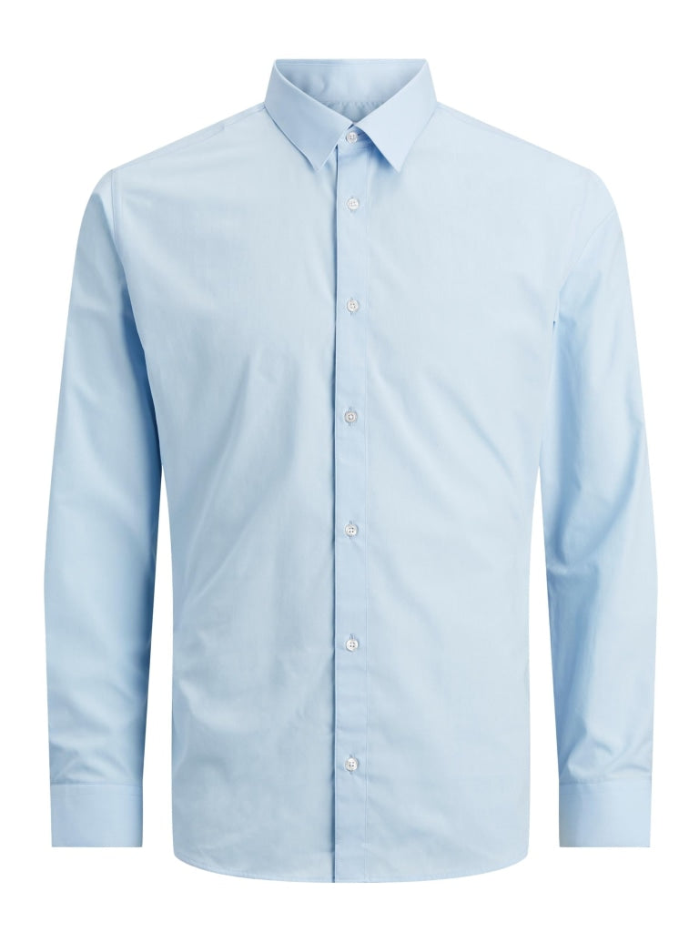 JJJOE SHIRT LS PLAIN NOOS JNR 12223343 - Cashmere Blue / 152