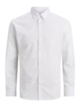 JJJOE SHIRT LS PLAIN NOOS JNR 12223343 - WHITE / 152 -