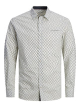 JJEREMY DETAIL SHIRT LS NOOS 12235969 - Cloud Dancer / L- -