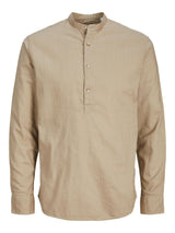 JJSLUB TUNIC SHIRT LS 12220483 - Crockery / S - CAMICIA UOMO