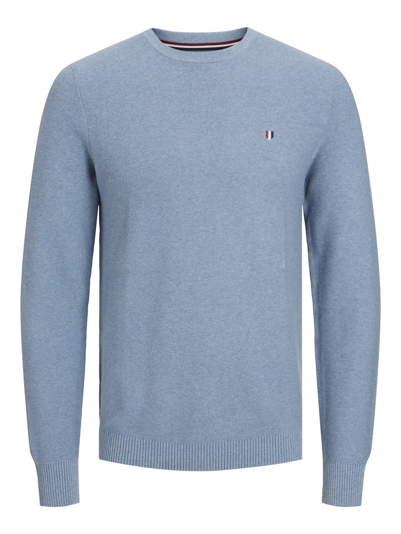 JPRBLUROY KNIT CREW 12226614 - Seaborne / L- - MAGLIERIA &