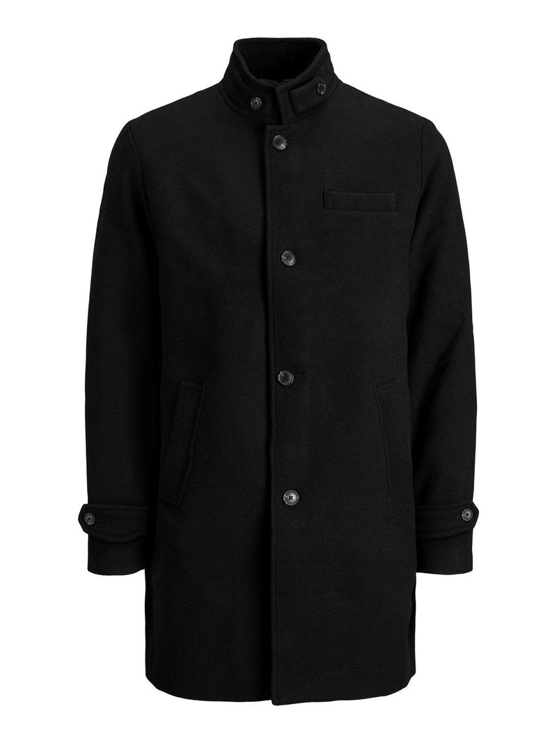 JPRBLAMELTON WOOL COAT STS - L- / Black - GIUBBOTTO UOMO