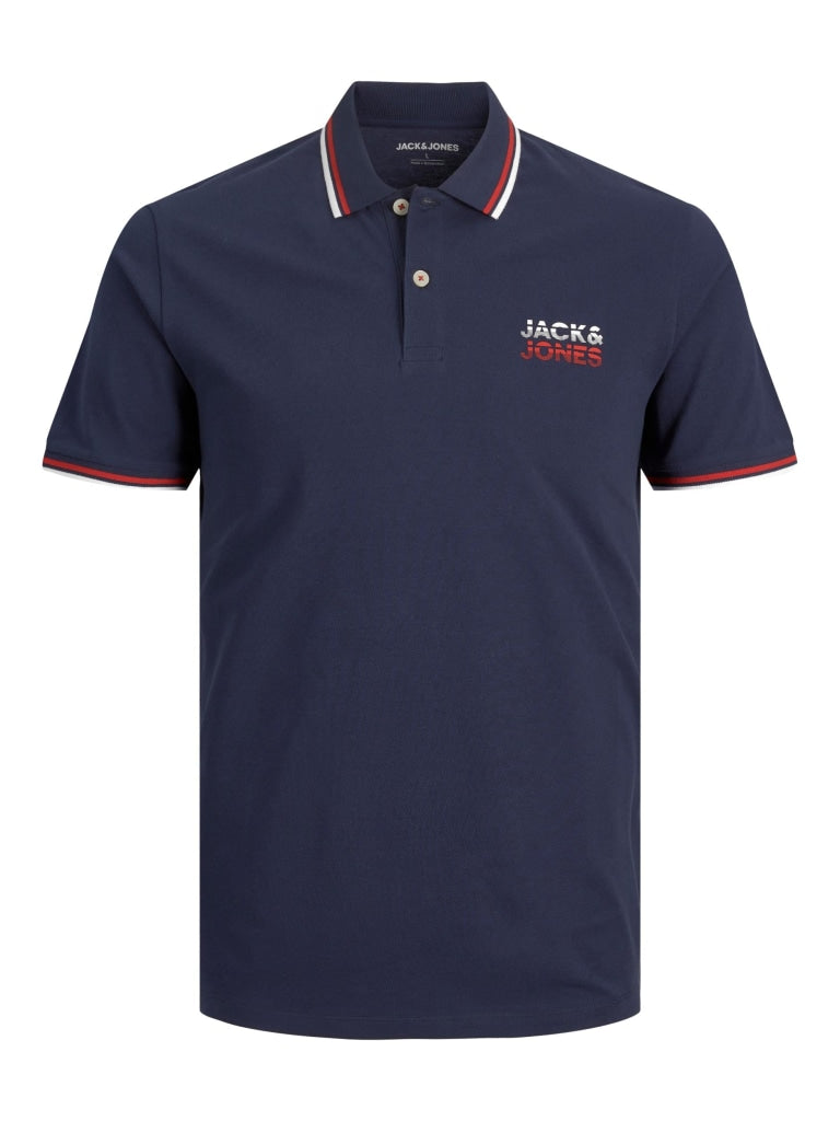 JJATLAS POLO SS JNR 12224232 - Navy Blazer / 152 -