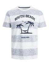 JJSUMMER STRIPE TEE SS CREW NECK JNR 12224222 - Flint Stone