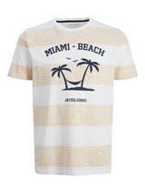 JJSUMMER STRIPE TEE SS CREW NECK JNR 12224222 - Pumpkin /