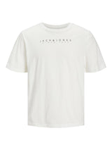 JJSETRA TEE SS CREW NECK 12247985 - Cloud Dancer / L- -