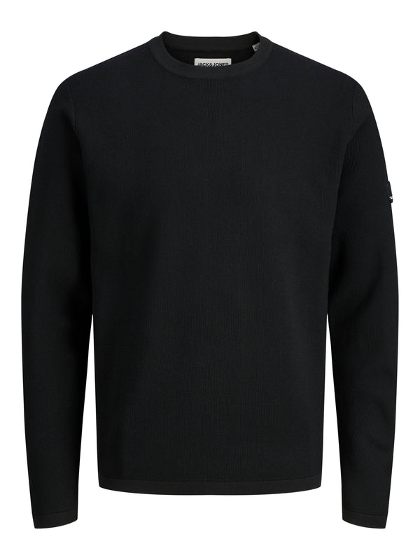 JCOSTANCE KNIT BADGE CREW NECK 12283677 - MAGLIERIA & FELPE