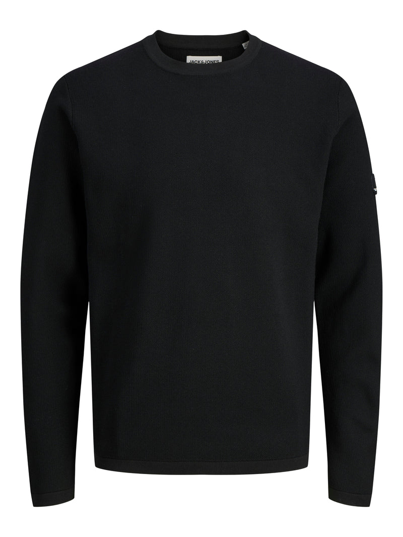JCOSTANCE KNIT BADGE CREW NECK 12283677 - MAGLIERIA & FELPE