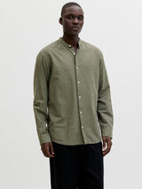 JJEBREEZE LINEN BLEND BAND SHIRT L/S SN 12288601 - CAMICIA
