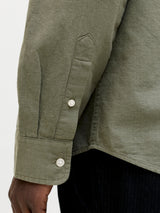 JJEBREEZE LINEN BLEND BAND SHIRT L/S SN 12288601 - CAMICIA