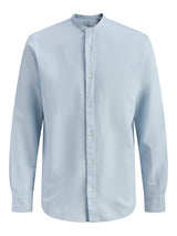 JJEBREEZE LINEN BLEND BAND SHIRT L/S SN 12288601 - CAMICIA