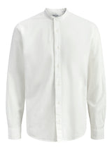JJEBREEZE LINEN BLEND BAND SHIRT L/S SN 12288601 - CAMICIA