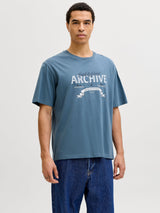 JJEDOVER DENIM TEE SS O-NECK SN 12290417 - T-SHIRT & POLO