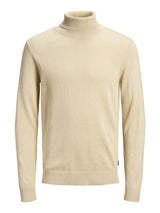 JJEEMIL KNIT ROLL NECK NOOS 12157417 - L- / Oatmeal/Melange